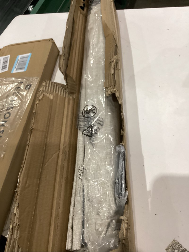 Condition photo showing item condition for LazBlinds No Tools No Drill Cordless Roman Shades for Windows, Blackout Thermal Insulated UV Blocking Window Blinds, Room Darkening Fabric Blinds for Indoor Windows, 27'' W x 64'' H, Beige Blackout - Beige 27" W x 64" H