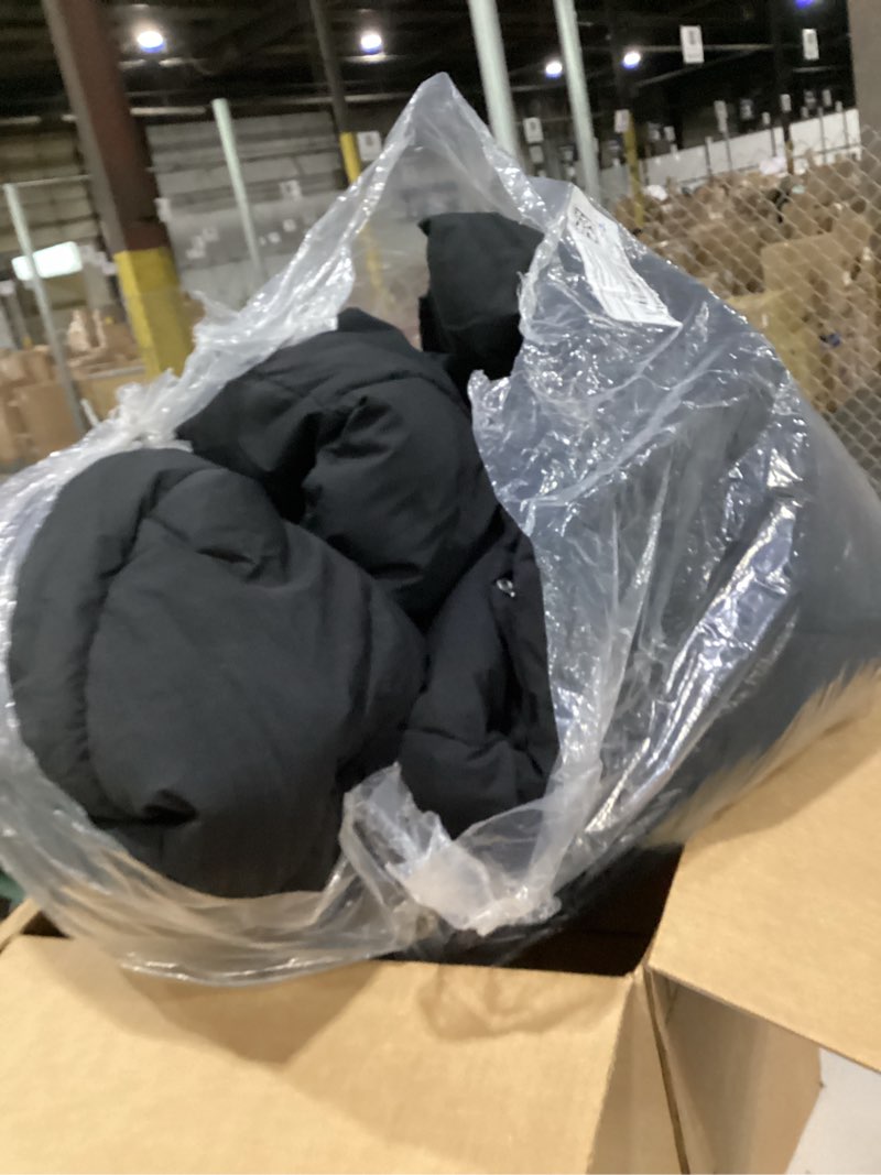 amazon essentials men's hooded long puffer coat, black, 3x-large big tall