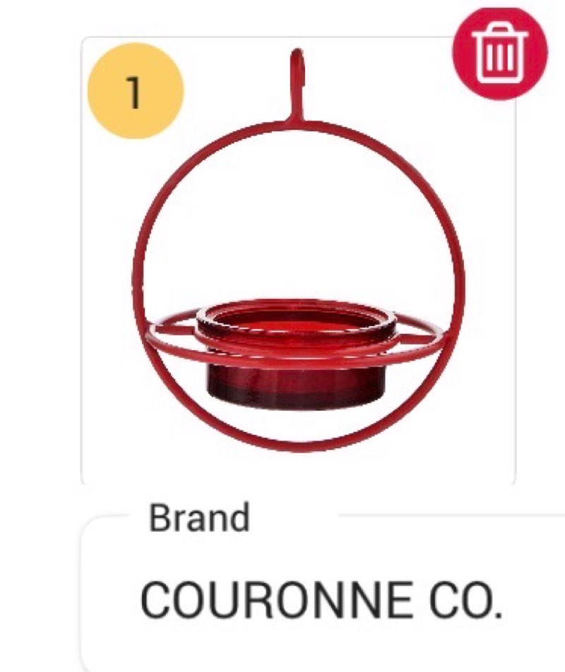 Mosaic Birds M047-200-R Hummble Bold Bird Feeder Red