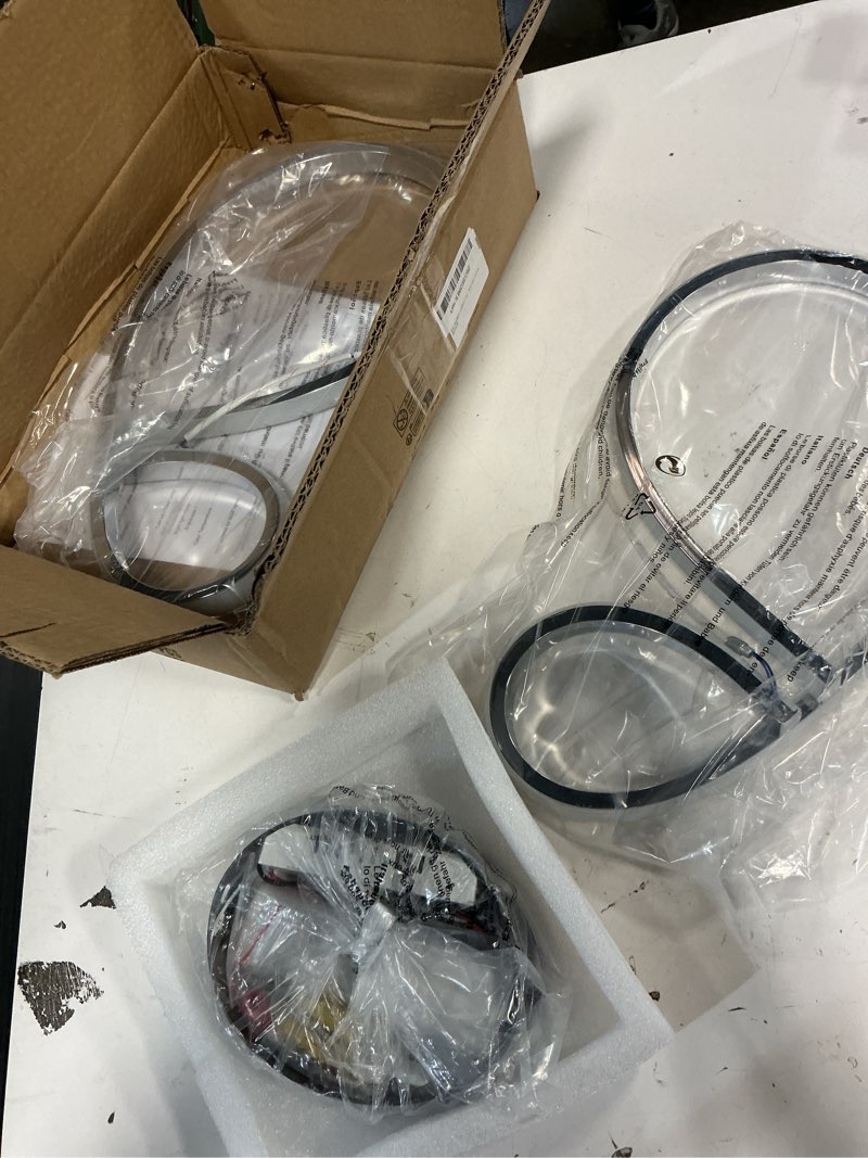 Condition photo showing Good Condition for Modern LED Ceiling Light, Hallway Light Chrome Close to Ceiling Light for Kitchen Bedroom Balcony Bathroom Living Room (23.62Inch) Chrome,23.62Inch