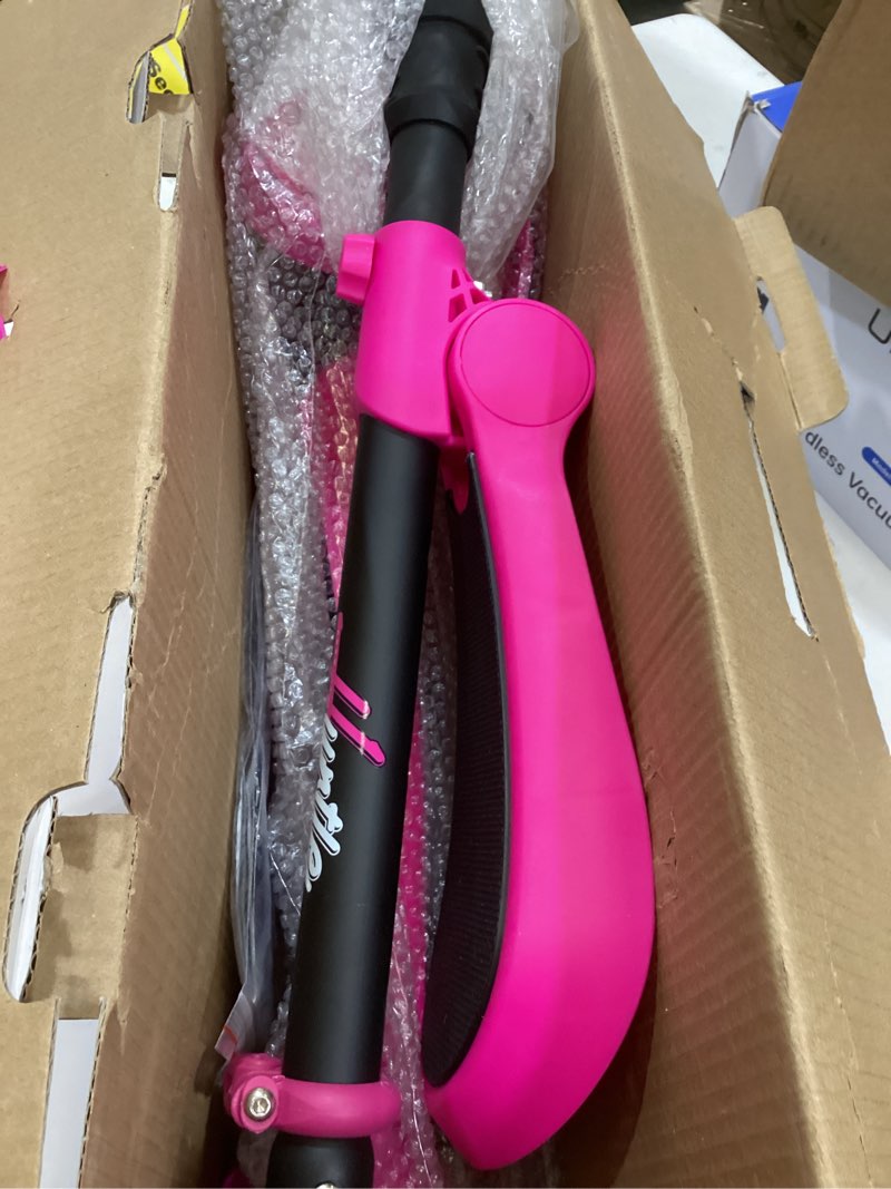Condition photo showing Good Condition for hurtle 3-wheeled scooter for kids - wheel led lights, adjustable lean-to-steer handlebar, and foldable seat - sit or stand ride with brake for boys and girls ages 1-14 years old pink