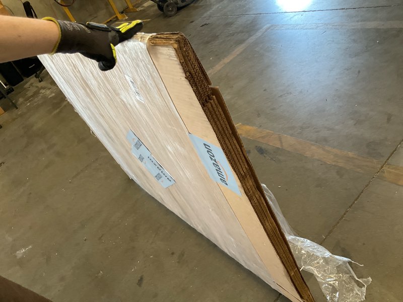 Condition photo showing As Is for boxes fast bf36548fol side loading corrugated cardboard shipping boxes, 36" x 5" x 48", for mirrors and artwork, kraft (pack of 5)