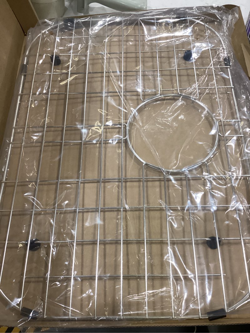 Condition photo showing Good Condition for Serene Valley Sink Bottom Grid 19-1/16" x 13-5/8”, Rear Drain with Corner Radius 3-1/2", Sink Protector NLW1914R
