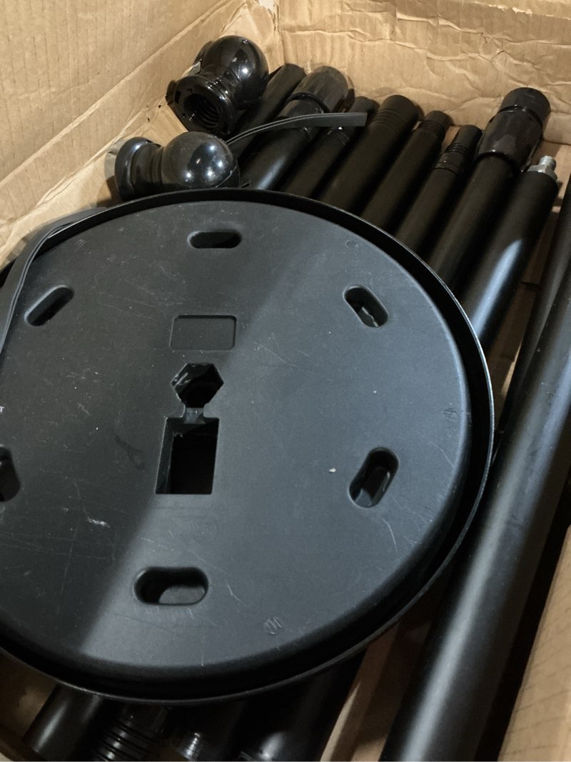 Condition photo showing As Is for (Similar)Modern Side Table, Round Side Table, Round Bedside Table for Living Room, Bedroom, Corners, and Office (Black)