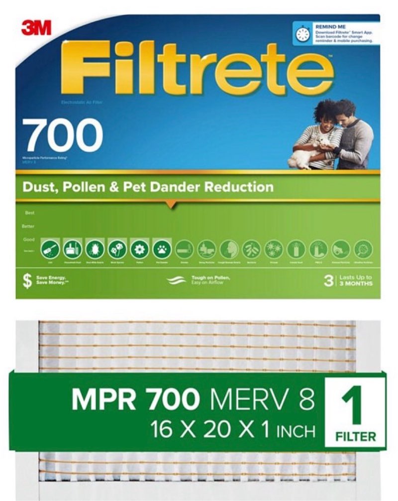 Filtrete 700 Air Filter, 20x20x1,2 filters