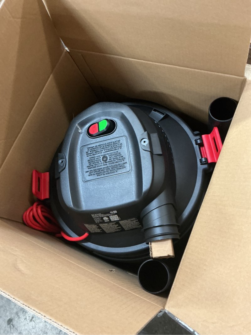 Condition photo showing Good Condition for shop-vac 12-gallon 5.5 hp corded wet/dry shop vacuum with accessories included
