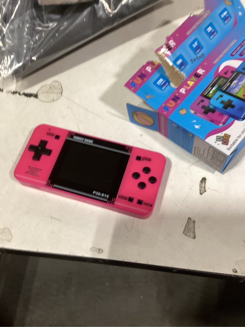 Condition photo showing Good Condition for Handheld Game for Kids -Preloaded 220 Retro Video Games, Portable Gaming Player with Rechargeable Battery 3.0" LCD Screen, Mini Arcade Electronic Toy Gifts for Boys Girls (Red) Pink