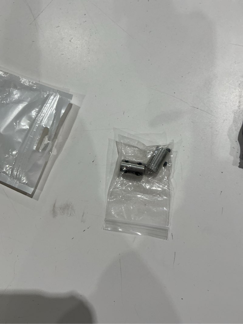 Condition photo showing As Is for shaft coupler, 8mm to 8mm bore rigid coupling set shaft coupler connector for 3d printers stainless steel coupler rigid couplings for 3d printers motor accessories