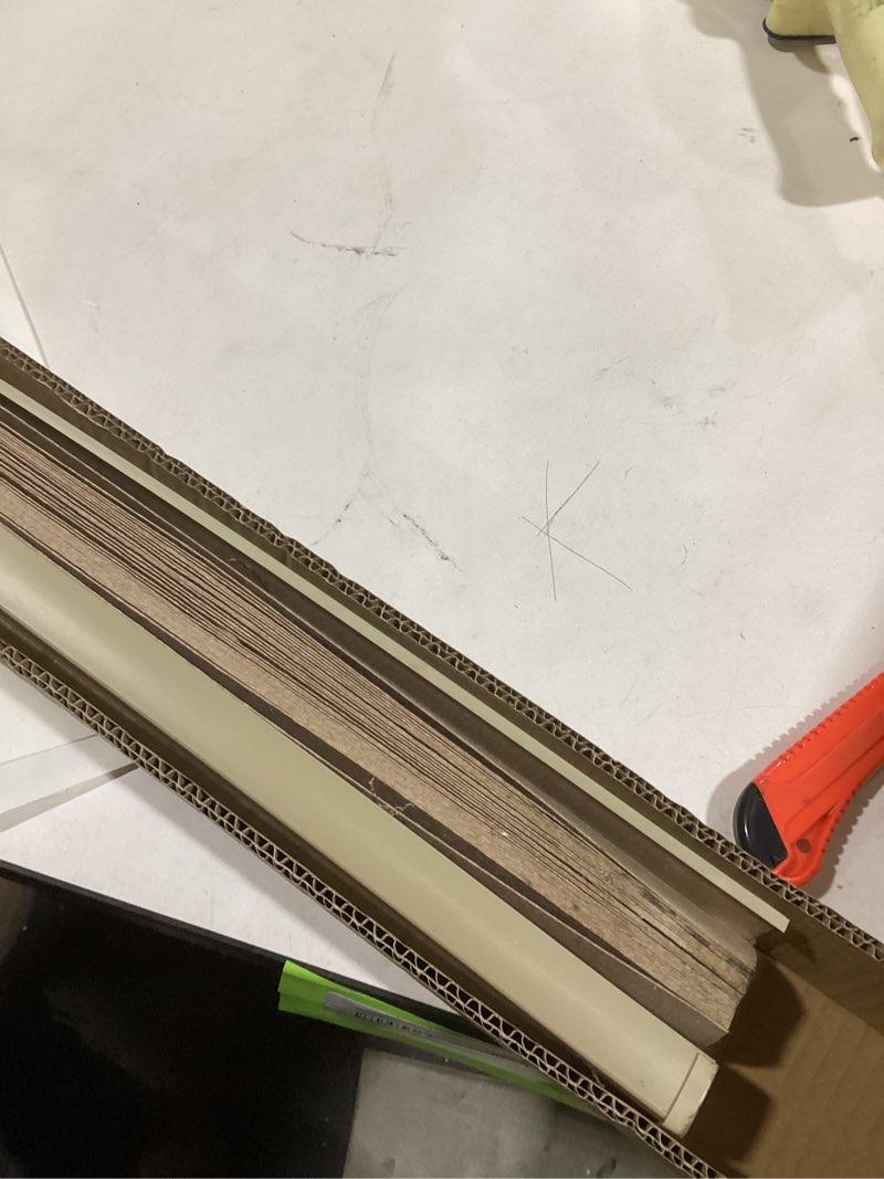 Condition photo showing As Is for Redi Shade No Tools Easy Lift Trim-at-Home Cordless Cellular Light Filtering Fabric Shade Natural, 36" W x 64" L, (Fits windows 19"- 36") Natural 36"W x 64"H