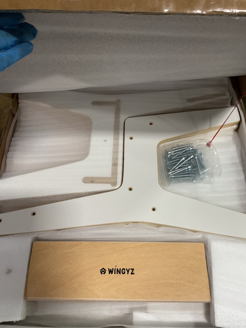 Condition photo showing New/Like New for WINGYZ Kids Table and Chair Set for Study, Building, Art, Dining 4 in 1, Toddler Activity Table with Storage for Big/Small Blocks Construction, Wooden Sensory Play Desk with Chalkboard, Boy Girls Gift