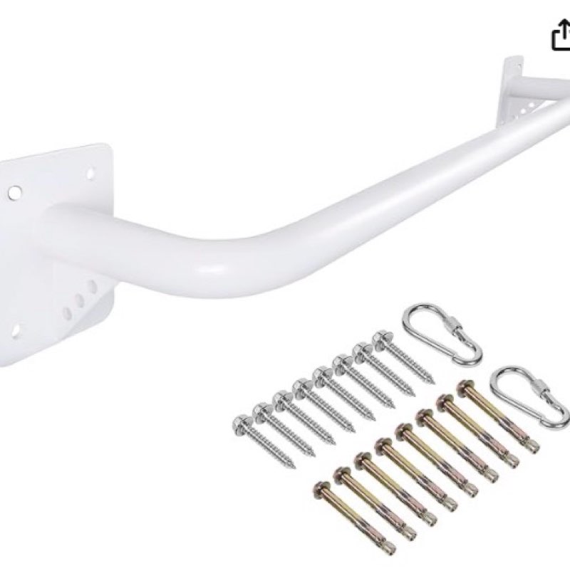 Wall Mounted Doorway Pull Up Bar, Heavy Duty Strength Training Pull-Up Bars for Doorframe, Support Beam or Joist Mount Thick Metal Sturdy Construction Support 500 lbs Incomplete 