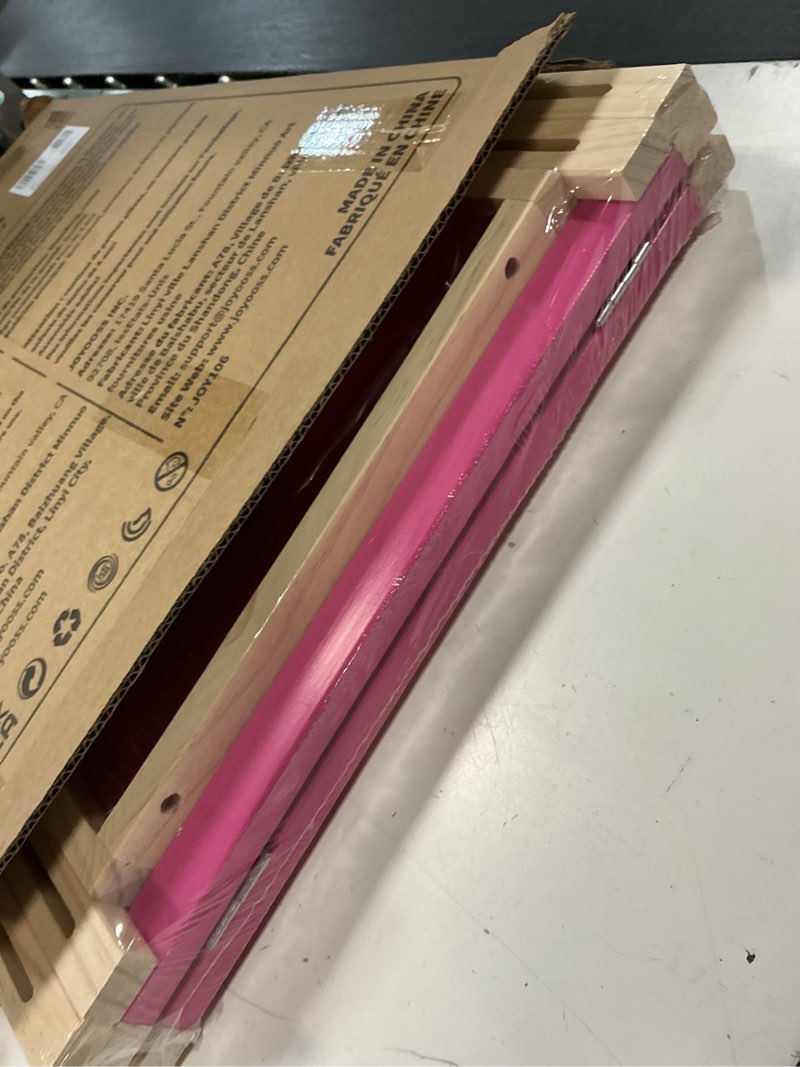 Condition photo showing Good Condition for joyooss art easel for kids easels for toddlers with paper roll,adjustable wooden magnetic board double sided whiteboard & chalkboard 2-4 art easel for kids ages 4-8 toddlers painting drawing easel pink
