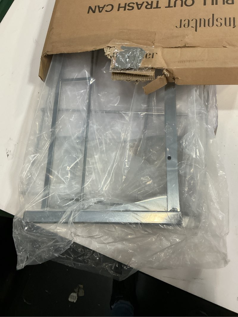 Condition photo showing Good Condition for insputer dual pull out trash can under cabinet with soft-close slides, heavy duty under sink trash can kit for kitchen sink, laundry, garbage can not included, requires 17" w x 24" d cabinets