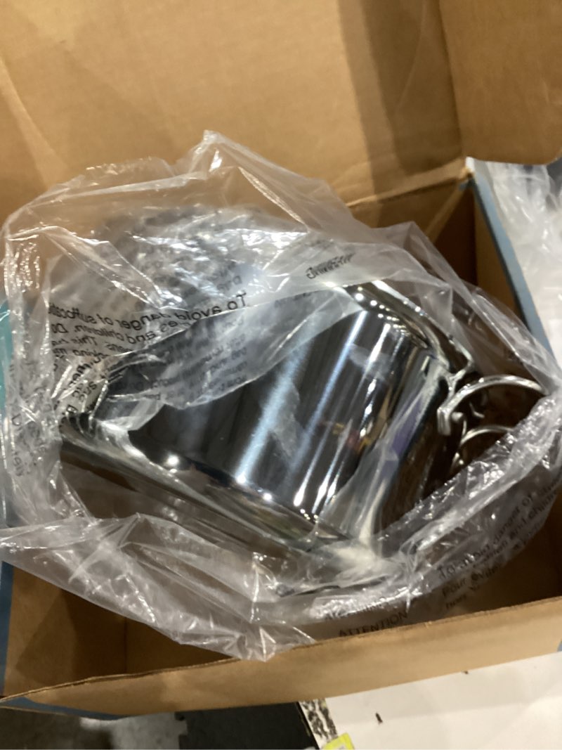 Condition photo showing Good Condition for All-Clad D3 3-Ply Stainless Steel Stockpot with Lid 8 Quart, Induction, Oven Broiler Safe 600F, Silver Silver 8-Quart