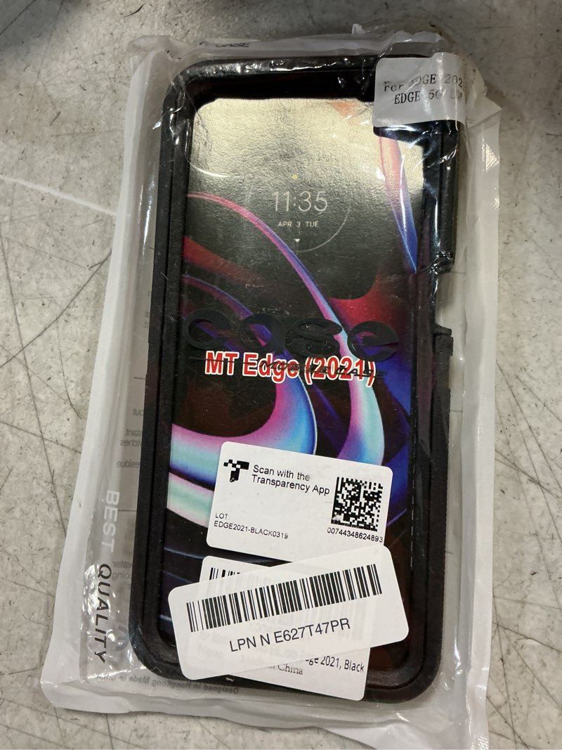 Condition photo showing New/Like New for heavy duty protective case for motorola moto edge 2021/5g uw - dustproof, shockproof 3 in 1 rugged phone cover (black)