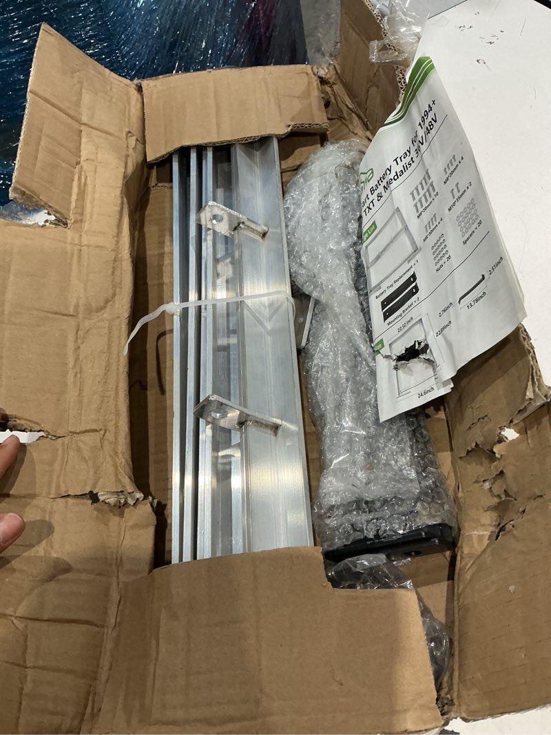 Condition photo showing As Is for 10l0l aluminum battery tray for ezgo txt & medalist 1994-2013 electric 36v 48v golf cart