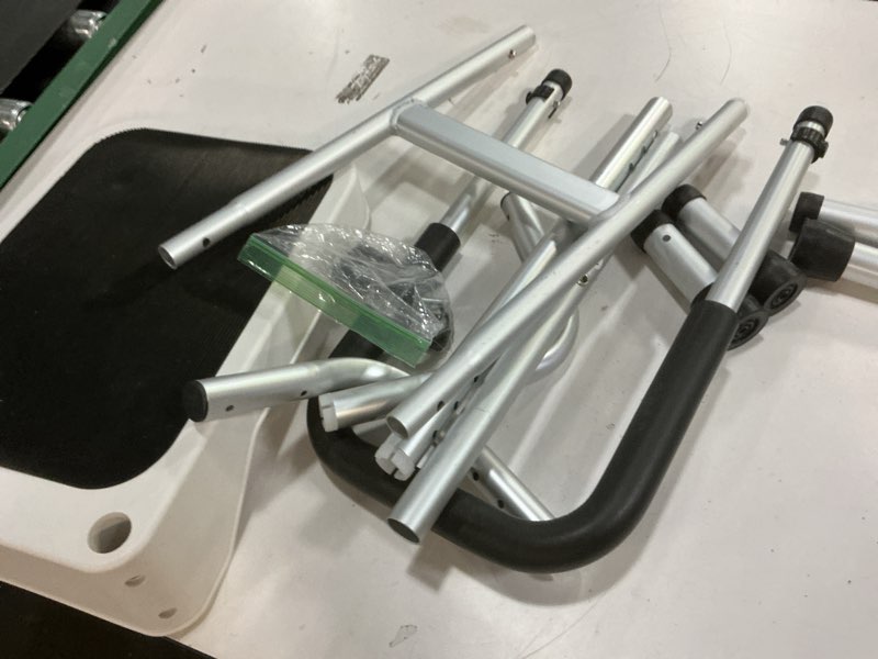 Condition photo showing As Is for Sangohe Step Stool with Handle for Elderly, Aluminum Step Stools for Adults, Step Stool for Bed, Step Stool with Adjustable Handle and Legs, 275LBS Weight Capacity, 503A