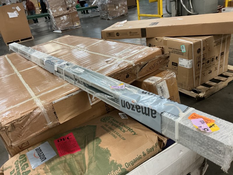 Condition photo showing Good Condition for LAJIAOZ Garage Door Strut 16 Foot Heavy Duty Garage Door Reinforcement Support Strut-Ultimate Hurricane, Storm, Snow, and Wind Protection, Garage Door Brace, DIY & Pro Ready for 8/9/16/20FT Doors 16FT(8FT*2&4FT*1)