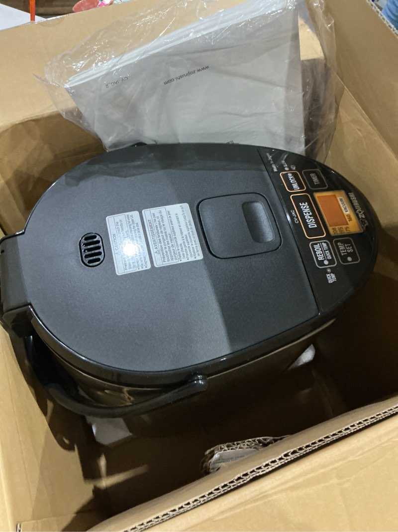 Condition photo showing Good Condition for zojirushi cv-jac50xb 5.0 liter ve hybrid water boiler and warmer (stainless black) boiler 5.3 quarts