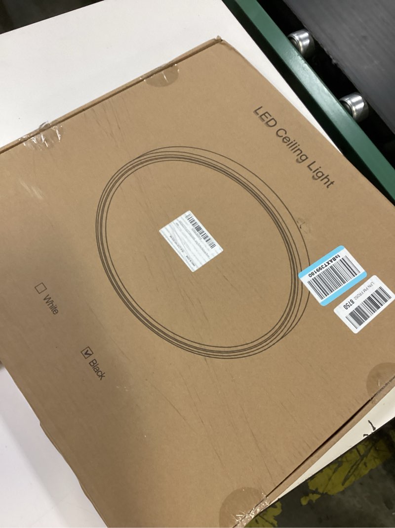 Condition photo showing New/Like New for 3cct 3000k/4000k/6000k selectable, led flush mount ceiling light, 20 inch 5000lm round modern flat panel,super slim for living dining kitchen bedroom room black 20in-1pack(3 color dimmable)