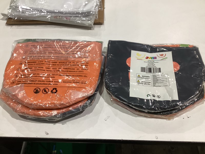 Condition photo showing New/Like New for JOYIN 2 PCS Halloween Trick or Treat Bags, 6 X 9 Orange Pumpkin Candy Bucket for Trick or Treating, Black Reusable Bat Goody Tote Bucket, Portable Felt Baskets for Kids Halloween Party Favor Supplies