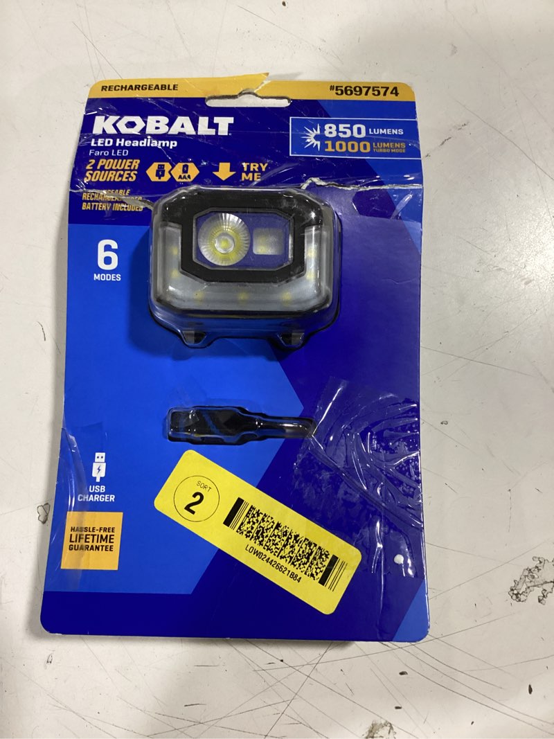 Condition photo showing Good Condition for kobalt 850-lumen led headlamp with rechargeable with batteries included