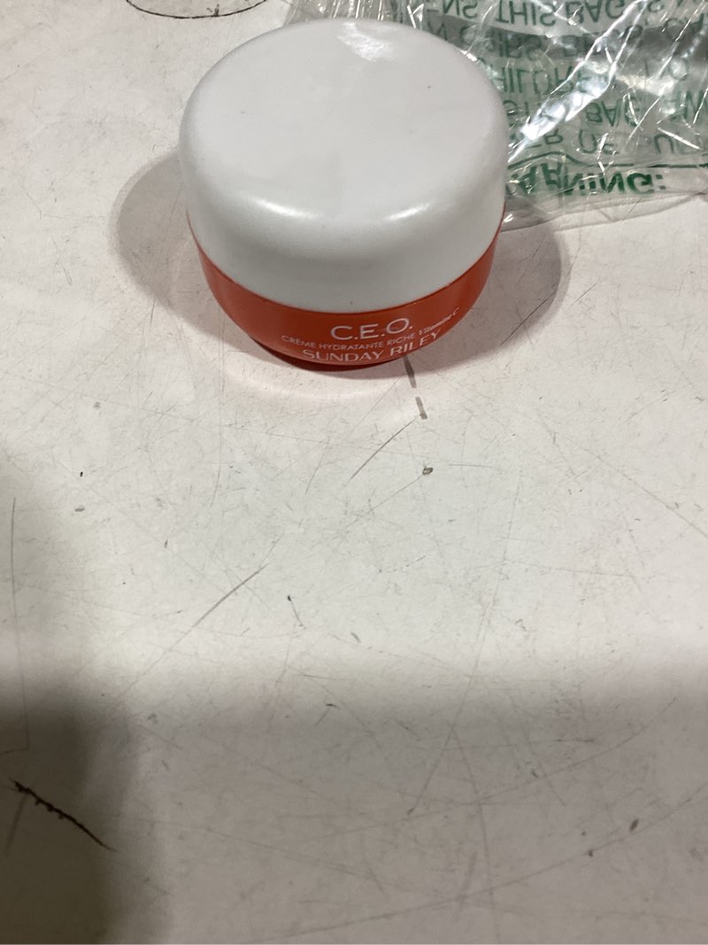Condition photo showing As Is for Sunday Riley C.E.O. Vitamin C Rich Hydration Cream Face Moisturizer