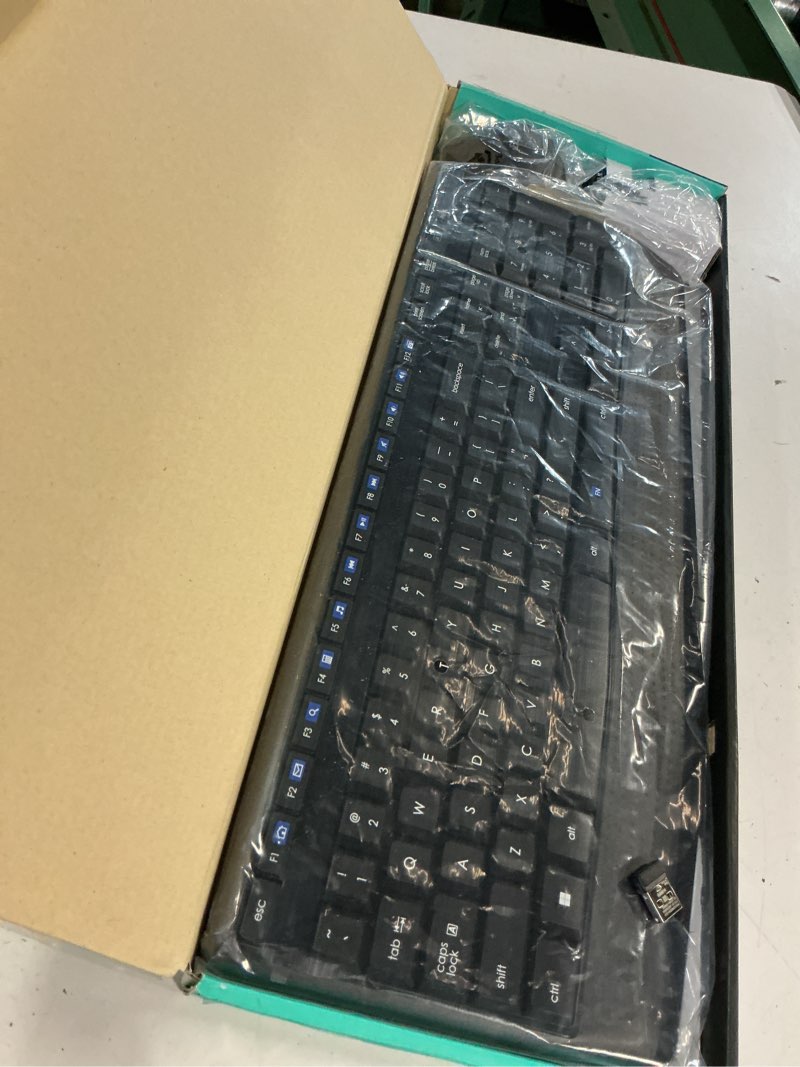 Condition photo showing Good Condition for logitech mk345 wireless keyboard and mouse combo with palm rest, 2.4 ghz usb receiver, compatible with pc, laptop, black 1