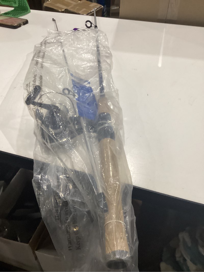 Condition photo showing Good Condition for shakespeare cirrus 6'6" spinning fishing rod and reel combo, 2-piece graphite rod blank, size 30 spinning reel, pre-spooled with monofilament fishing line