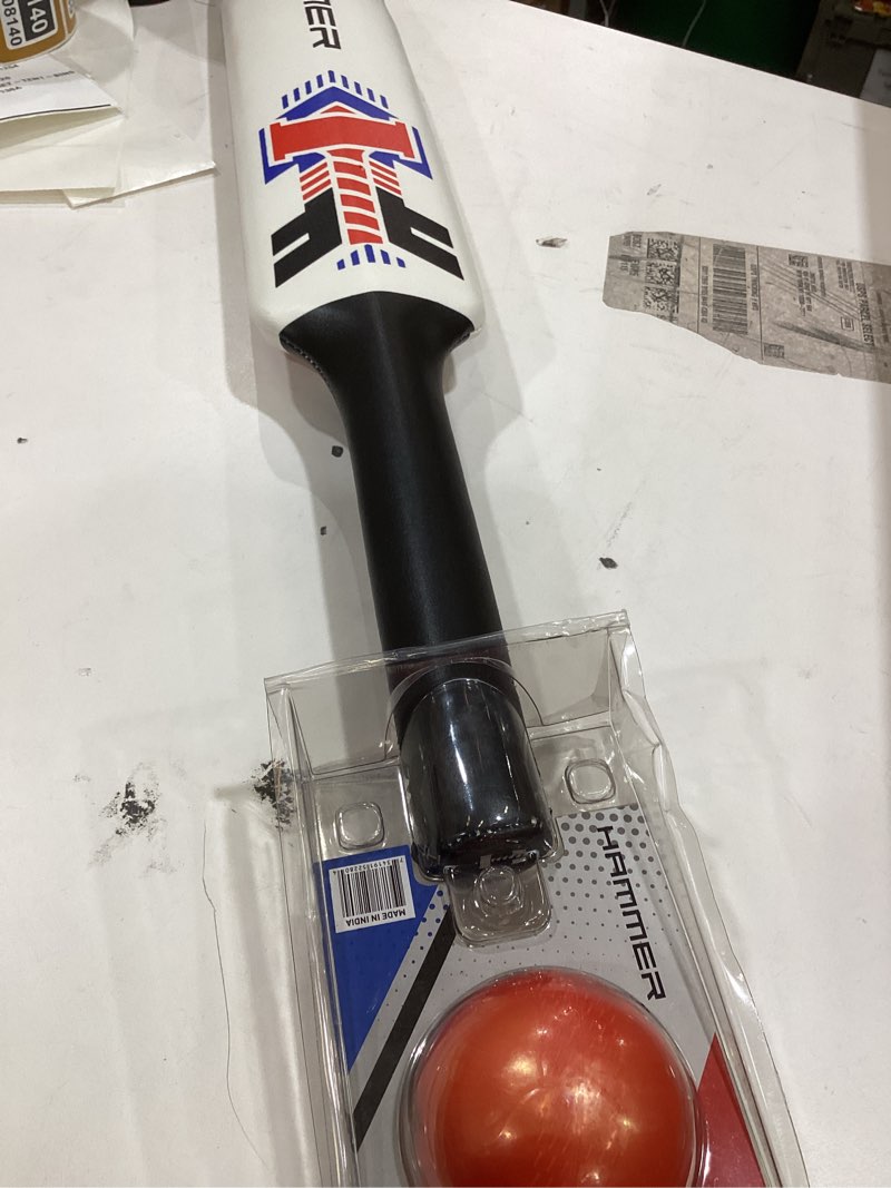 Condition photo showing Good Condition for Hammer Plastic Cricket Bat Set (One Soft Bat and Ball) - Durable & Lightweight Cricket Bat Easy to Transport - Ideal Bat and Ball Set for ?Children/Junior/Boys - Classic White Color
