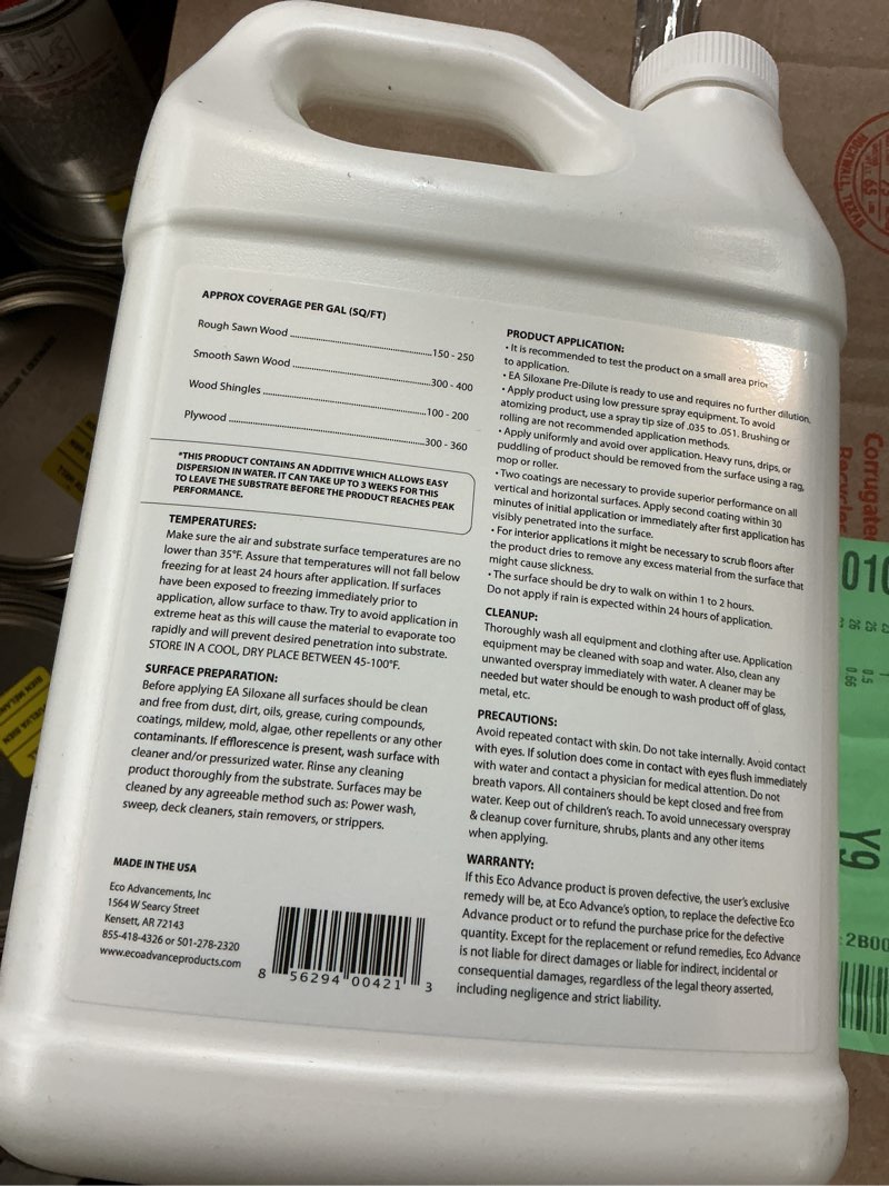 Condition photo showing Good Condition for 1 gal. clear penetrating siloxane exterior wood water repellent sealer concentrate (ready-to-use)