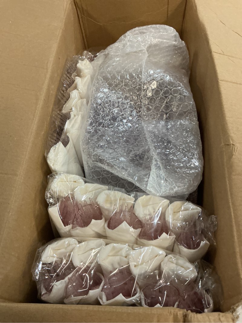Condition photo showing New/Like New for dayammi 350pcs rose gold glitter dinnerware set 50 guest for party- 50 pink plastic dinner plates, 50 dessert plates- 50 per rolled napkins with rose gold glitter cutlery - 50 cups 9 oz rose gold glitter 350pcs?50 guests)