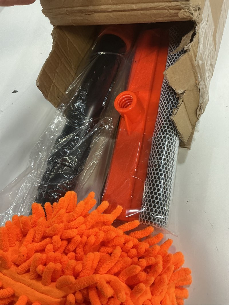 Condition photo showing Good Condition for car wash brush with long handle,144" scratch-free soft bristle car cleaning kit with extension pole,microfiber clean mop,window squeegee,mitt,wheel brush for rv,truck,suv,siding washing