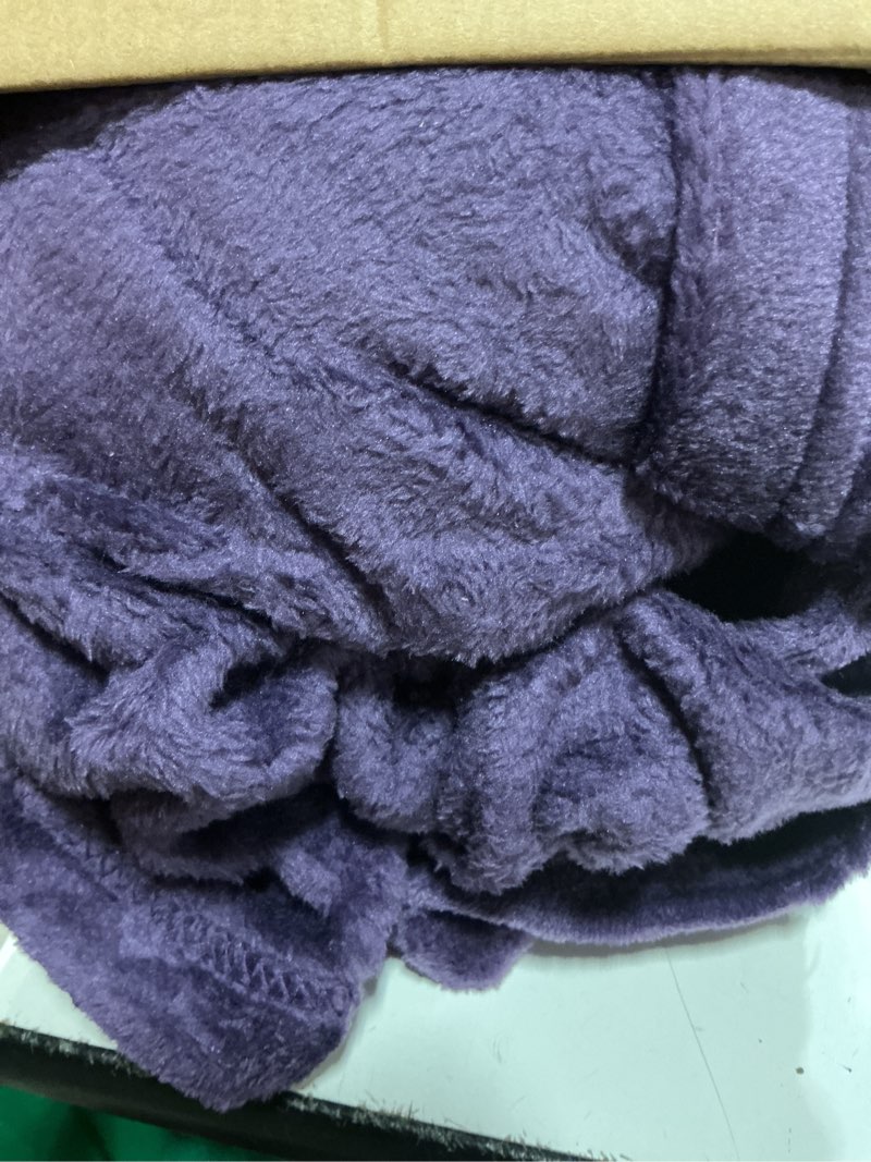 Condition photo showing Good Condition for bedsure purple fleece blankets king size - bed blanket soft lightweight plush cozy fuzzy luxury microfiber, 108x90 inches purple king (108" x 90")