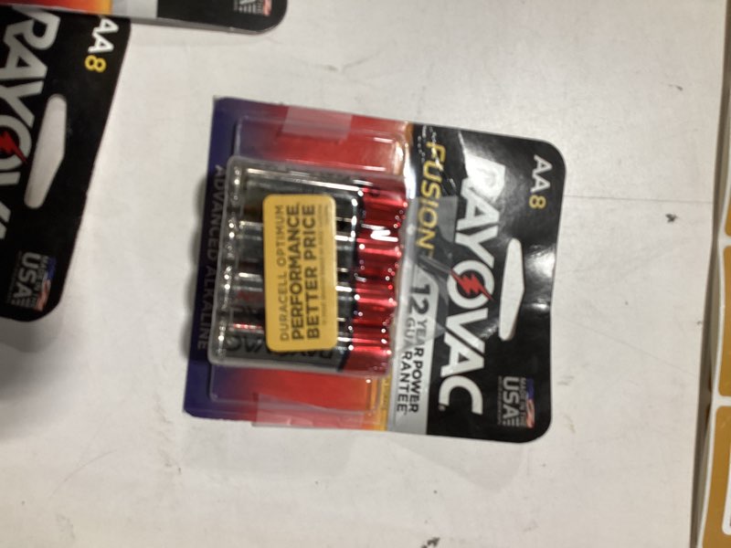 Condition photo showing Good Condition for Rayovac Fusion AA Batteries (8 Pack), Double A Alkaline Batteries