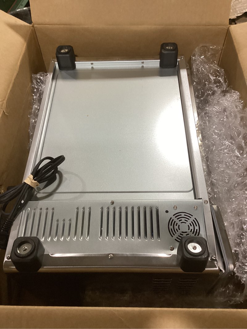 Condition photo showing item condition for nuwave bravo xl pro air fryer toaster oven, improved 100% super convection, quicker & crispier results, 100 presets, multi-layer even cooking, 50-500f, smart probe, pfas free, 30qt, stainless steel