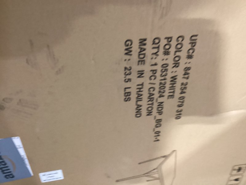 Condition photo showing Good Condition for Flash Furniture Elon 2.85' Square All-Occasion Plastic Folding Event Table with Locking Legs, Folding Banquet Table for Indoor/Outdoor Events, White Granite White 34.25" Square, Set of 1 Solid