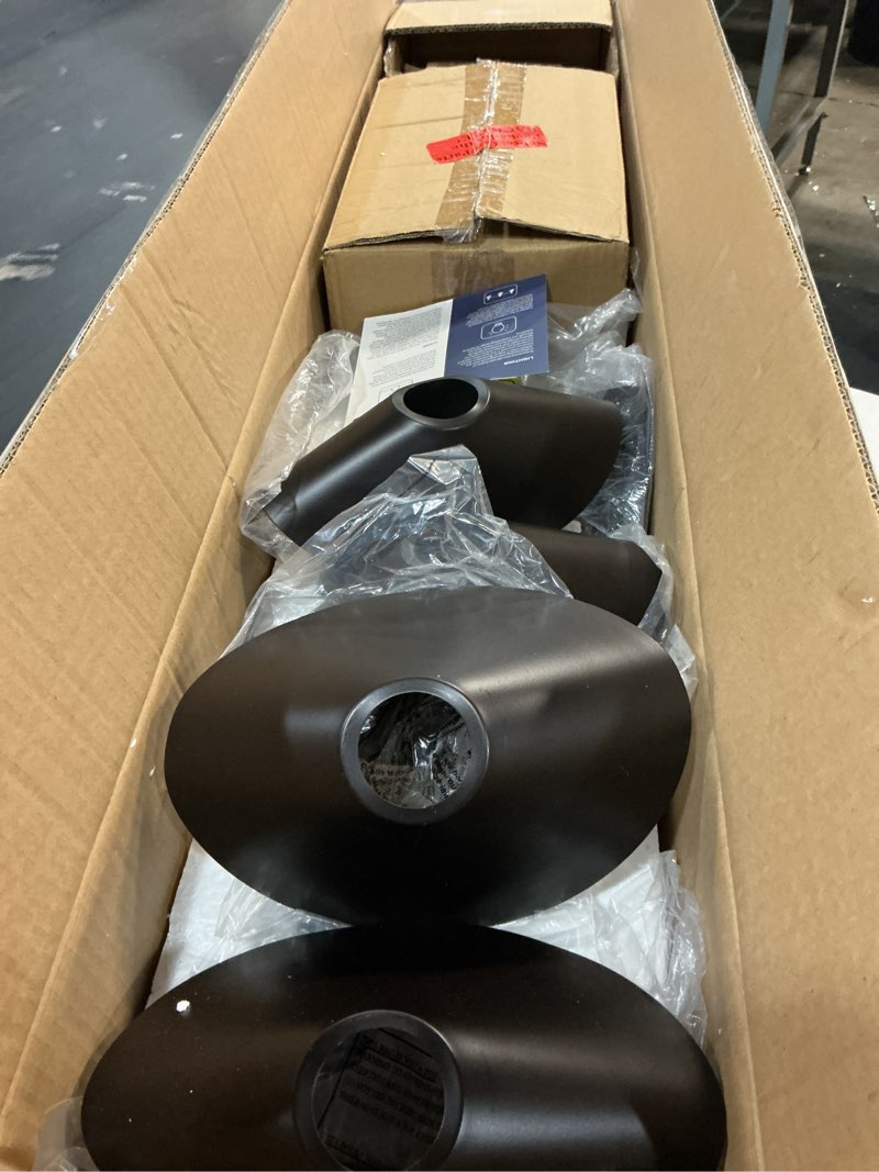 Condition photo showing As Is for jonathan y 46" oil rubbed bronze 5-light industrial farmhouse metal vanity light wall sconce, metal shade for bathroom mirror, kitchen, entryway, led bulb included (jyl7905a) oil-rubbed bronze 5-light