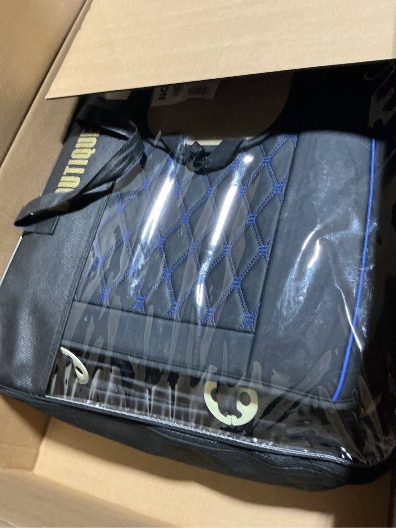 Condition photo showing Good Condition for Tomatoman Truck F-150 Seat Covers Compatible with 2009-2026 Ford F150 2017-2026 F250 F350 F450 Supercrew King Ranch SVT Edition Limited Crew Cab Pickup Car Cushions(Full Set/Black-Blue)