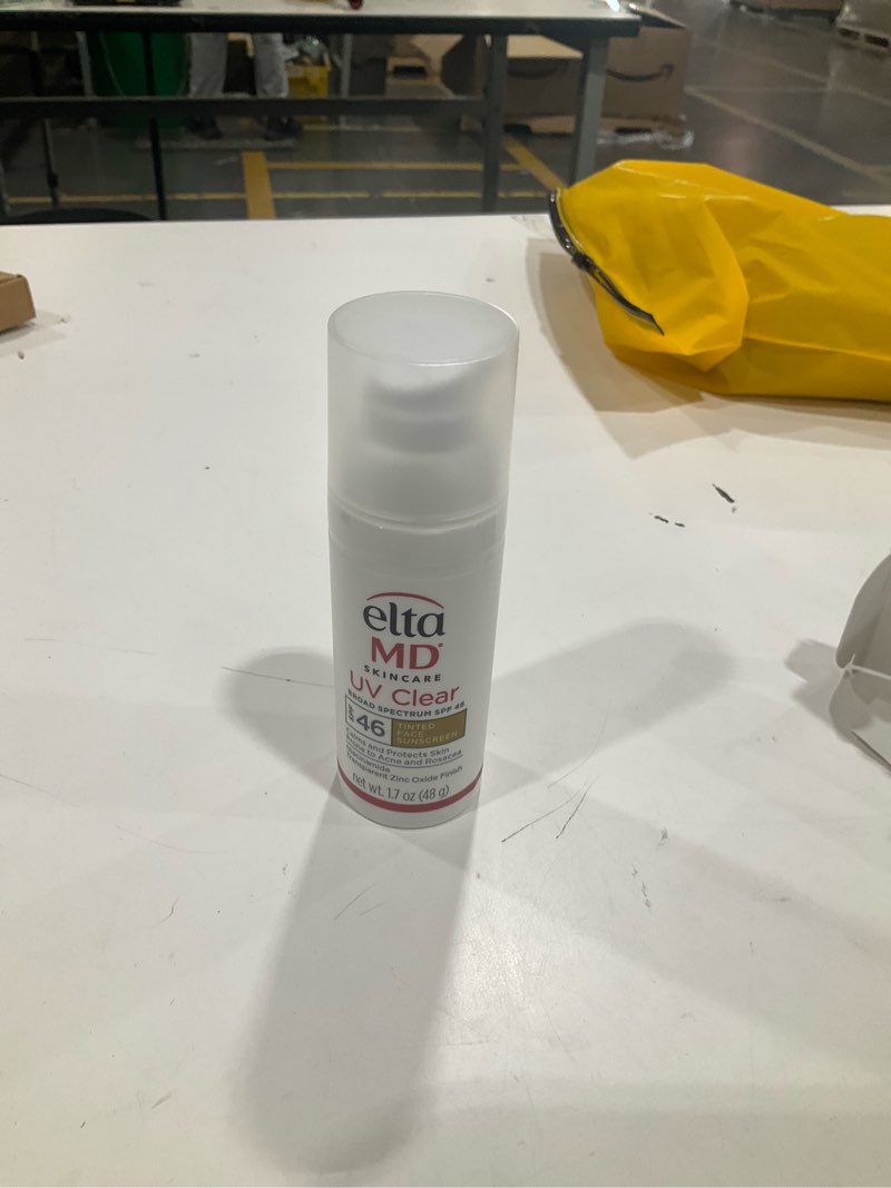 Condition photo showing Good Condition for eltamd uv clear tinted sunscreen for face, spf 46 with zinc oxide, oil-free, dermatologist recommended, for acne-prone sensitive skin, 1.7 oz