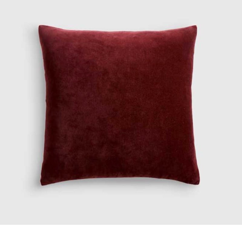 quince corduroy cotton velvet pillow cover 20”x20”  red set of 2 
