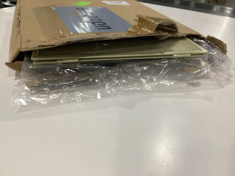 Condition photo showing As Is for missing pieces gawerk letter tray organizer, mesh desk file organizer with 3 paper trays and 2 vertical upright section (gold)