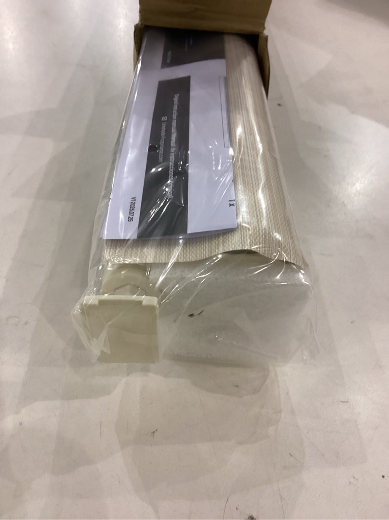 Condition photo showing New/Like New for No Drill Cordless Zebra Blinds for Windows, Linen High Precision Fabrics, 33" W x 72" H Linen - Beige Linen - Beige 33" W x 72" H