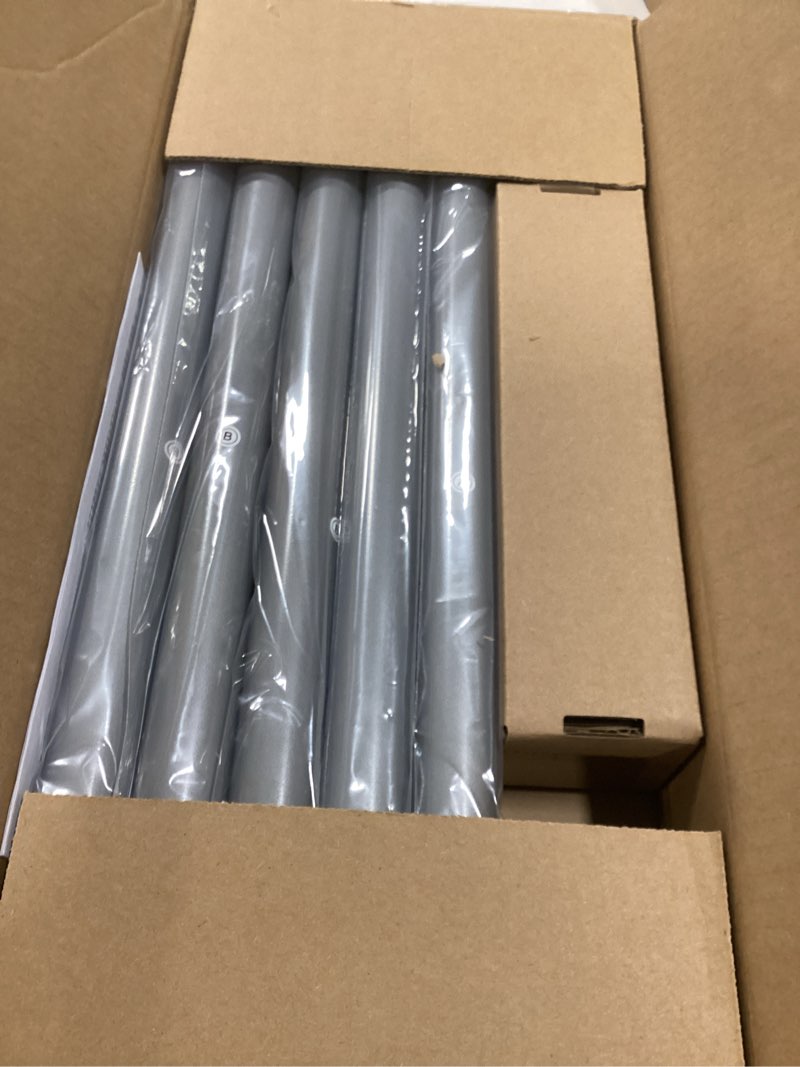 Condition photo showing New/Like New for Curtain Rods for Windows 16 to 144 Inches Adjustable Length 1 Inch Diameter Window Curtain Rod with Aluminium End Cap, Silver Gray Silver Gray 16" to 144"