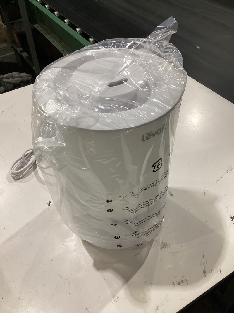 Condition photo showing New/Like New for levoit - humidifiers for bedroom - quiet (3l water tank) - cool mist/top fill/essential oil diffuser/25watt - home/large room - 360° nozzle - rapid ultrasonic humidification for baby nursery/plant white 3.0l humidifier