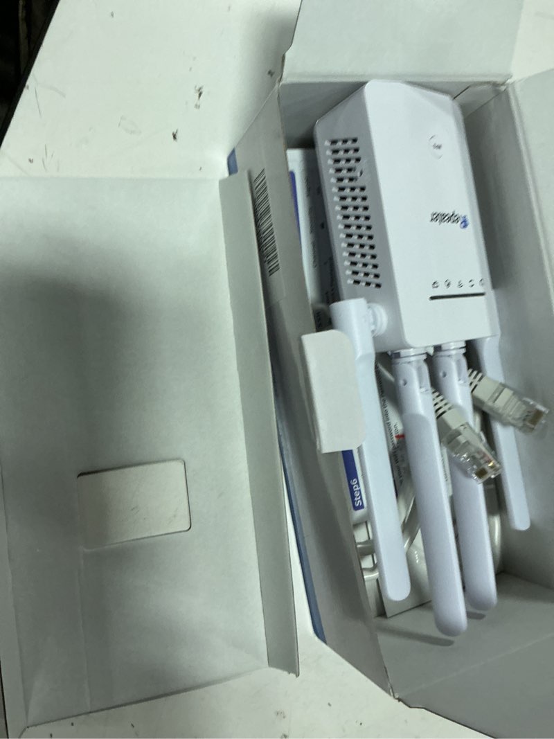 Condition photo showing Good Condition for 2026 new wifi extender signal booster for home, 15715sq.ft long range wifi repeater wireless routers signal amplifier, mesh wifi 15x faster access point with ethernet port, easy setup, 5 working mode white