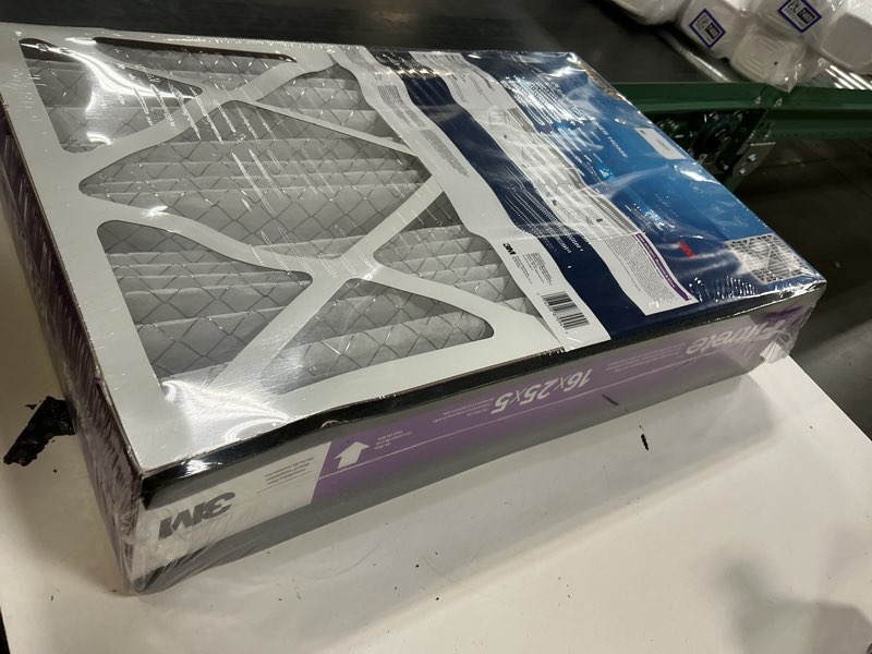 Condition photo showing New/Like New for filtrete 16x25x5 ac furnace air filter, mpr 1550, merv 12, fits honeywell & trion airbear, certified asthma & allergy friendly, electrostatic air filter, 1-pack (actual size 15.75 x 24.13 x 4.88) 15.8" x 24.1" x 4.9"