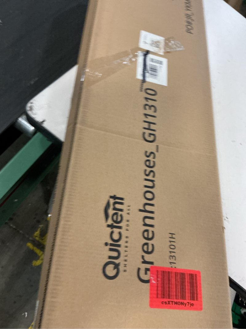 Condition photo showing New/Like New for quictent mini greenhouse, portable quick-setup small tabletop waterproof uv protected pvc cover shelter for outdoors/indoors w/ raised base for garden plant seed starting, 8 stake, 95"x36"x36", clear clear 95" x 36" x 36"