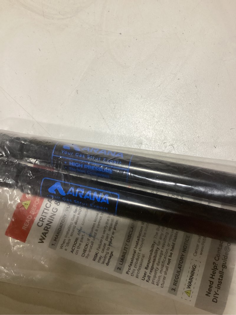 Condition photo showing As Is for arana ml13-60 15 inch gas struts 60lb/267n, sl13-60 15 inch gas shock spring lift support for rv door camper shell truck cap top canopy motorhome doors boat hatch c16-15066, set of 2 15inch/60lb