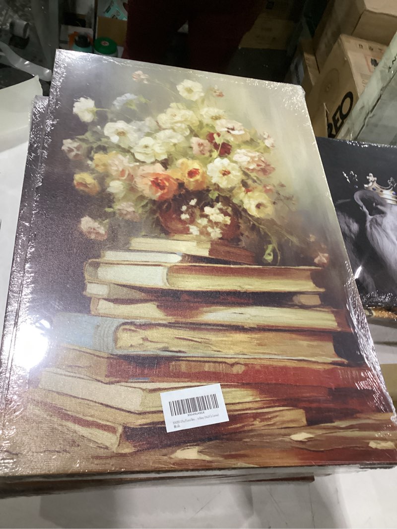DIACEES 3 Pcs Floral Book Wall Art Vintage White Daisy Wall Decor Farmhouse Wildflowers Poster Count